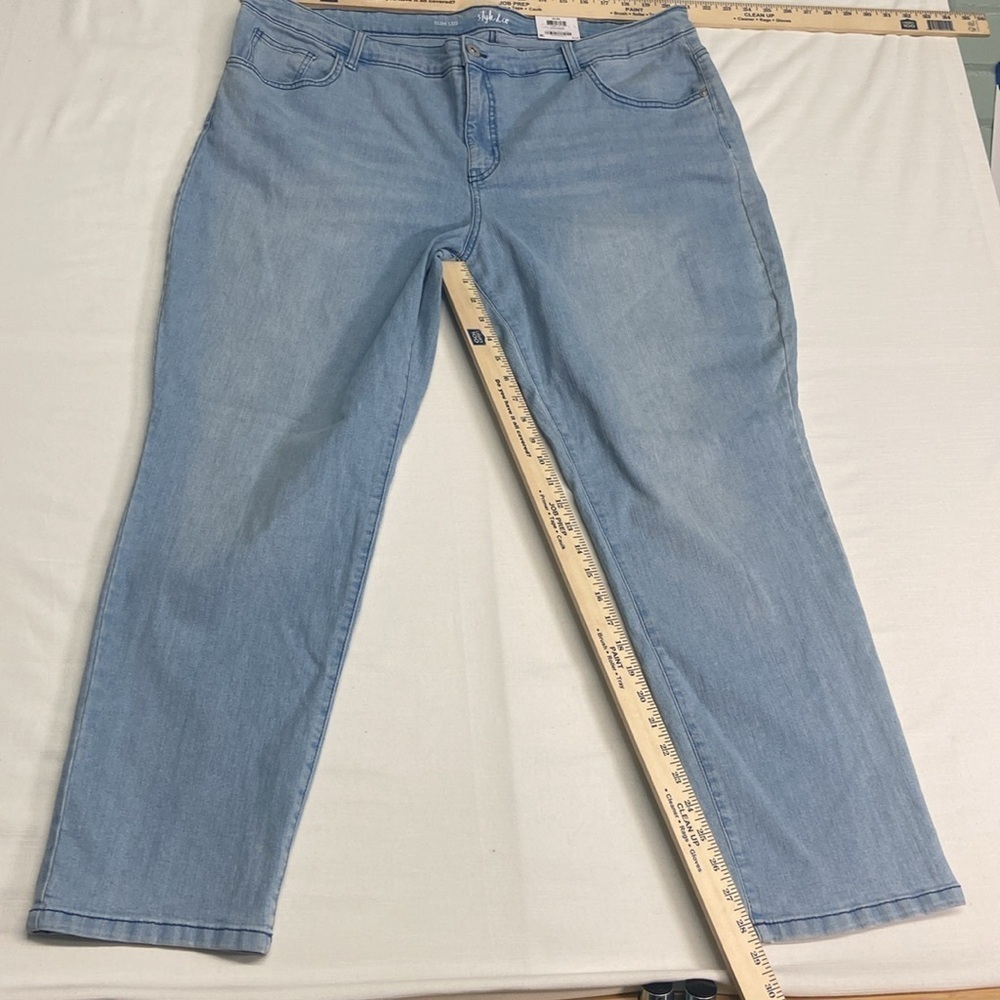 Style & Co Plus Size 22W Slim Leg Jean Mid-Rise - Picture 4 of 8